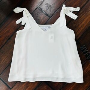 NEW Dry Goods HYFIVE White Tie-shoulder Camisole